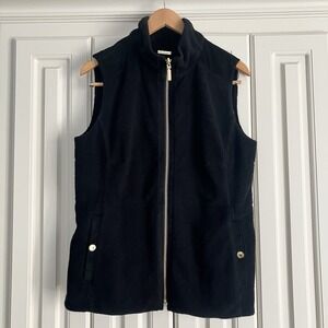 Lilly Pulitzer Skyden Black Shepra‎ Suede Reversible Vest Size Large